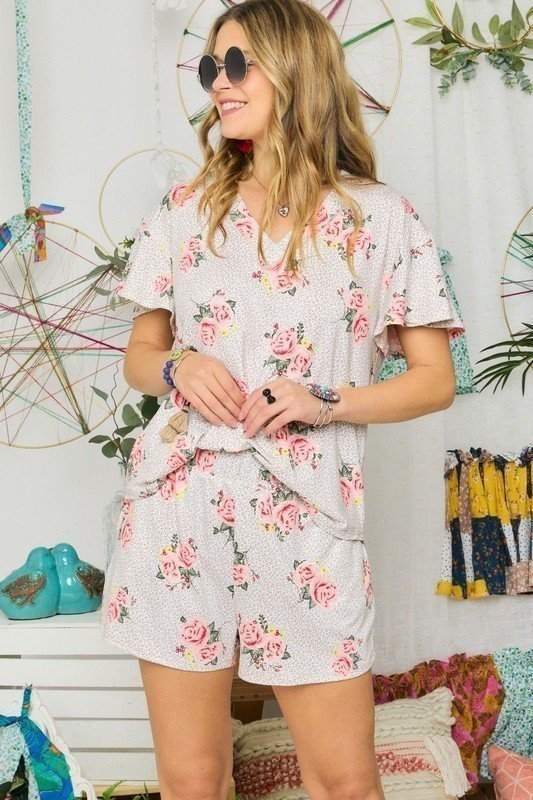 Floral Shorts set