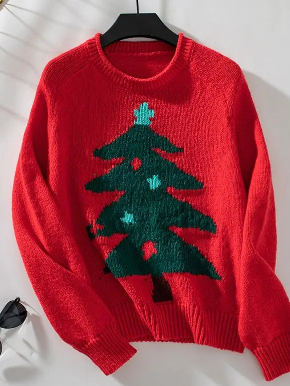 Red Christmas Tree sweater