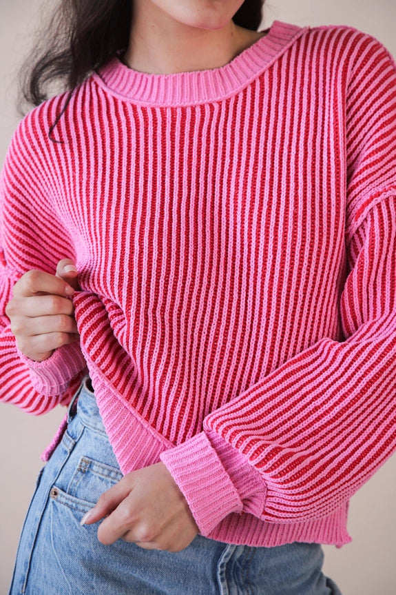 pink sweater